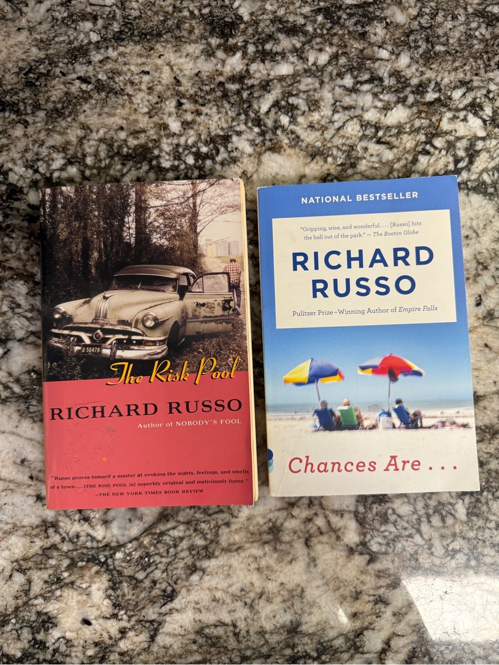 Richard Russo Lot The Risk Pool + Chances Are Vintage Contemporaries Paperbacks